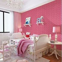 Thảm Xốp Dán Tường Màu hồng